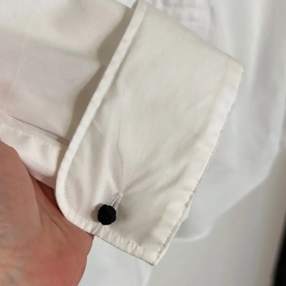 J. Crew Ludlow Pleated Bib Tuxedo Shirt Mens XL Cuff Links Formal Event White
